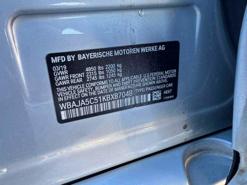 Продажа на аукционе авто 2019 Bmw 530, vin: WBAJA5C51KBX87048, номер лота: 45840546