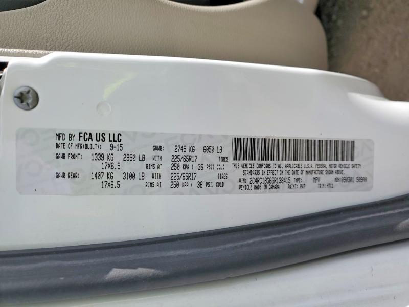 Продажа на аукционе авто 2016 Chrysler Town & Country, vin: 2C4RC1BG6GR138415, номер лота: 46720366