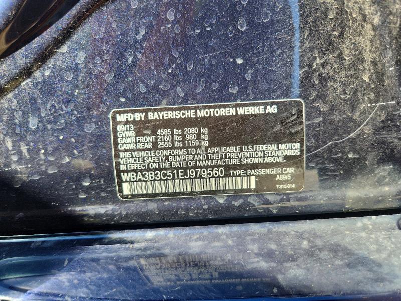 46741056 :رقم المزاد ، WBA3B3C51EJ979560 vin ، 2014 Bmw 328 مزاد بيع