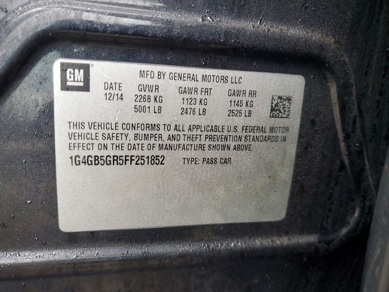 46002476 :رقم المزاد ، 1G4GB5GR5FF251852 vin ، 2015 Buick Lacrosse مزاد بيع