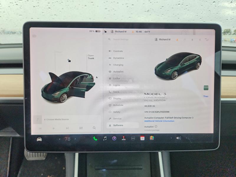Продаж на аукціоні авто 2020 Tesla Model 3, vin: 5YJ3E1EB1LF620098, номер лоту: 48003076