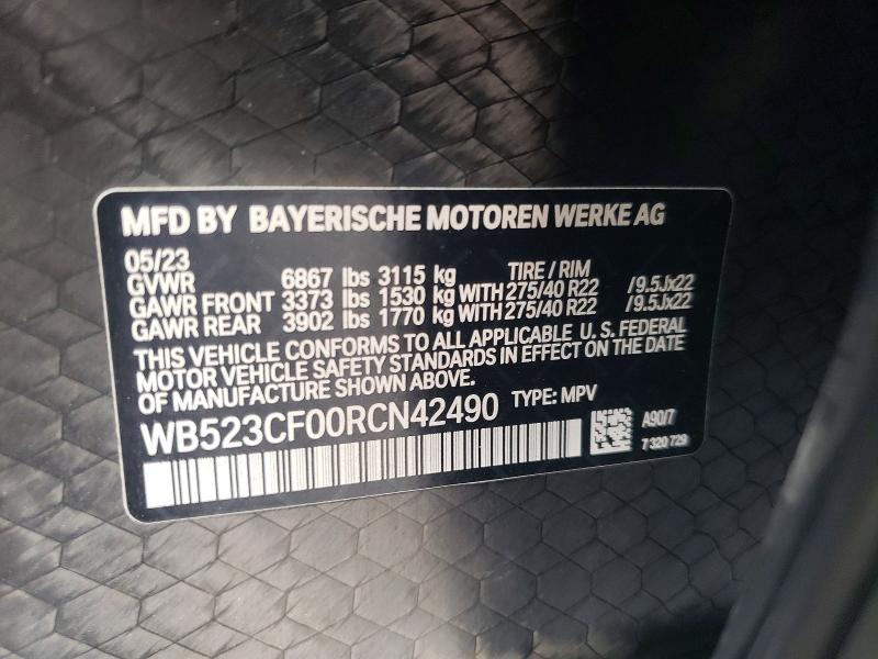 Продажа на аукционе авто 2024 Bmw Ix, vin: WB523CF00RCN42490, номер лота: 47958156