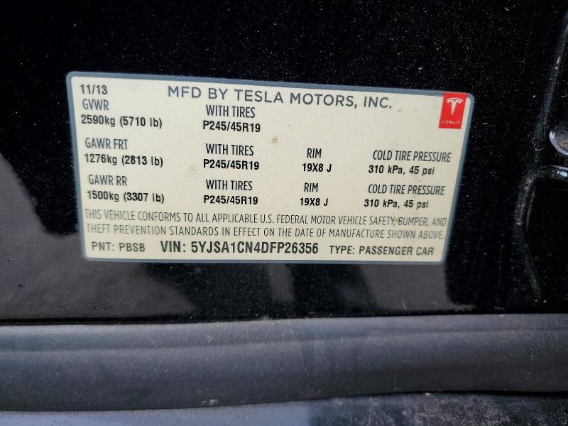 Aukcja sprzedaży 2013 Tesla Model S, vin: 5YJSA1CN4DFP26356, numer aukcji: 47078346
