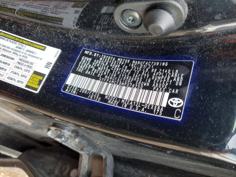 Aukcja sprzedaży 2021 Toyota Corolla, vin: 5YFP4MCE8MP078250, numer aukcji: 46583526