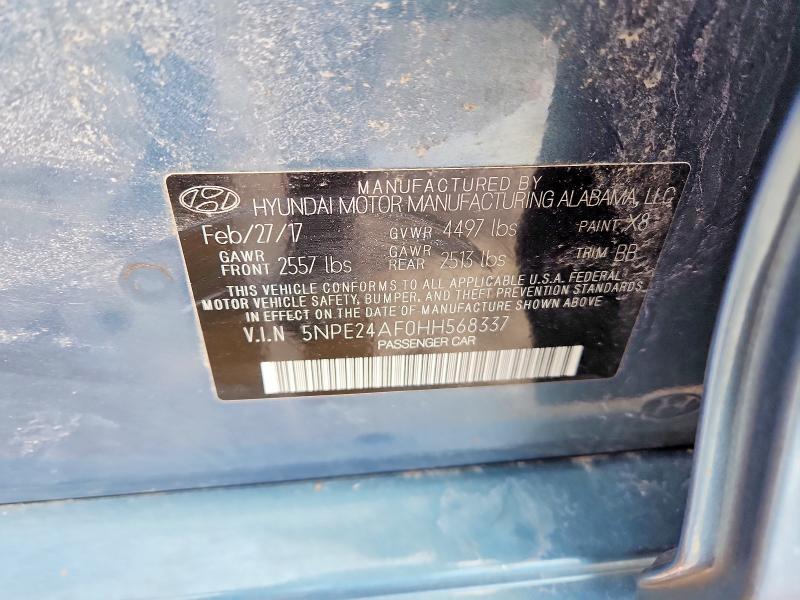 Продажа на аукционе авто 2017 Hyundai Sonata, vin: 5NPE24AF0HH568337, номер лота: 46424266