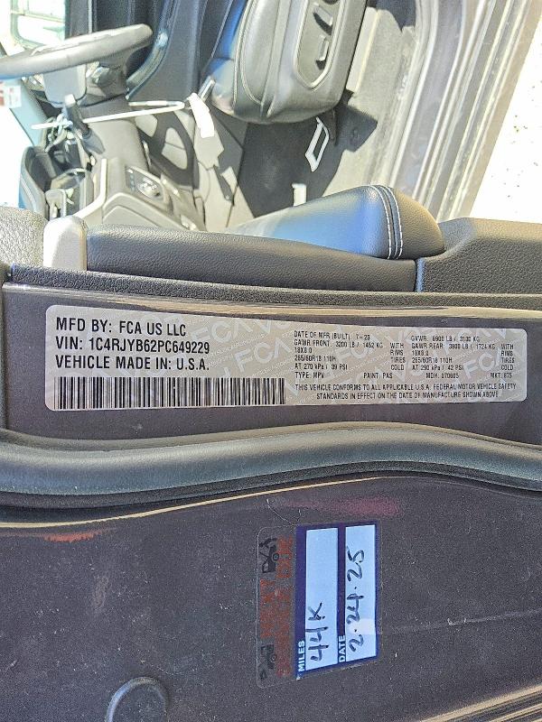 46203406 :رقم المزاد ، 1C4RJYB62PC649229 vin ، 2023 Jeep Grand Cherokee مزاد بيع