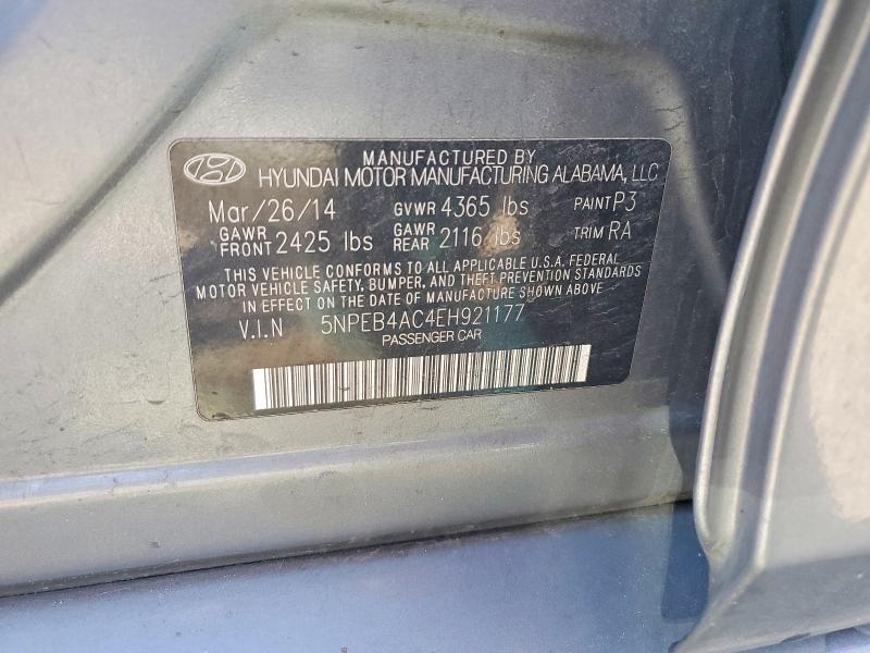Aukcja sprzedaży 2014 Hyundai Sonata, vin: 5NPEB4AC4EH921177, numer aukcji: 41917756