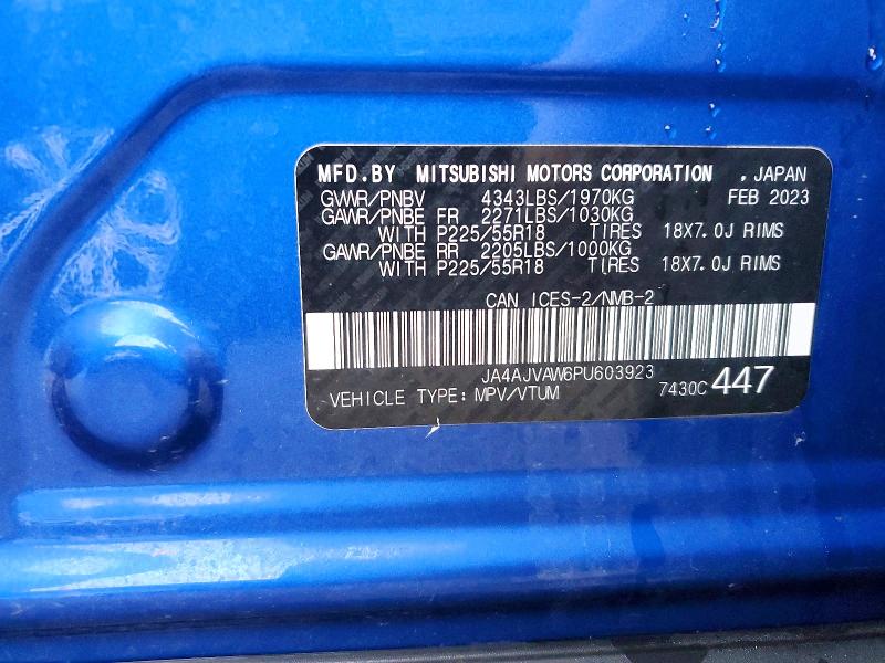 Продажа на аукционе авто 2023 Mitsubishi Rvr, vin: JA4AJVAW6PU603923, номер лота: 79980765