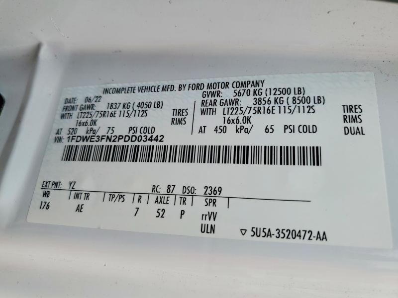 2023 Ford Econoline მანქანა იყიდება აუქციონზე, vin: 1FDWE3FN2PDD03442, აუქციონის ნომერი: 48008816