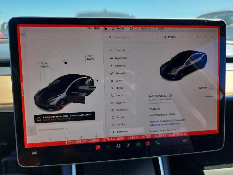 Продаж на аукціоні авто 2018 Tesla Model 3, vin: 5YJ3E1EB0JF128658, номер лоту: 46168466