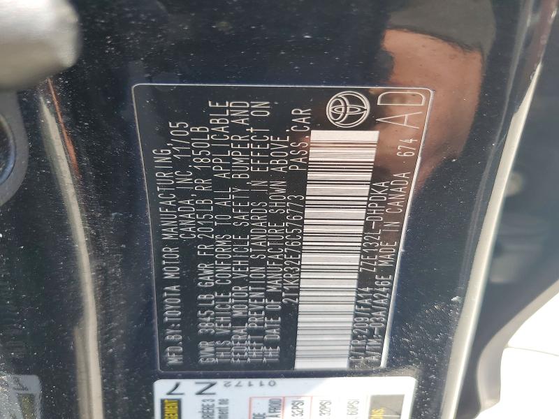 2006 Toyota Matrix მანქანა იყიდება აუქციონზე, vin: 2T1KR32E76C576773, აუქციონის ნომერი: 46818466