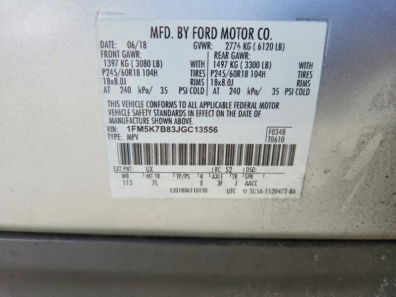 Продажа на аукционе авто 2018 Ford Explorer, vin: 1FM5K7B83JGC13556, номер лота: 47367076