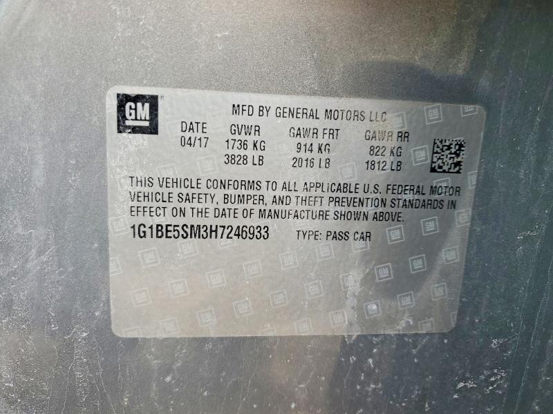 Продаж на аукціоні авто 2017 Chevrolet Cruze, vin: 1G1BE5SM3H7246933, номер лоту: 47449466