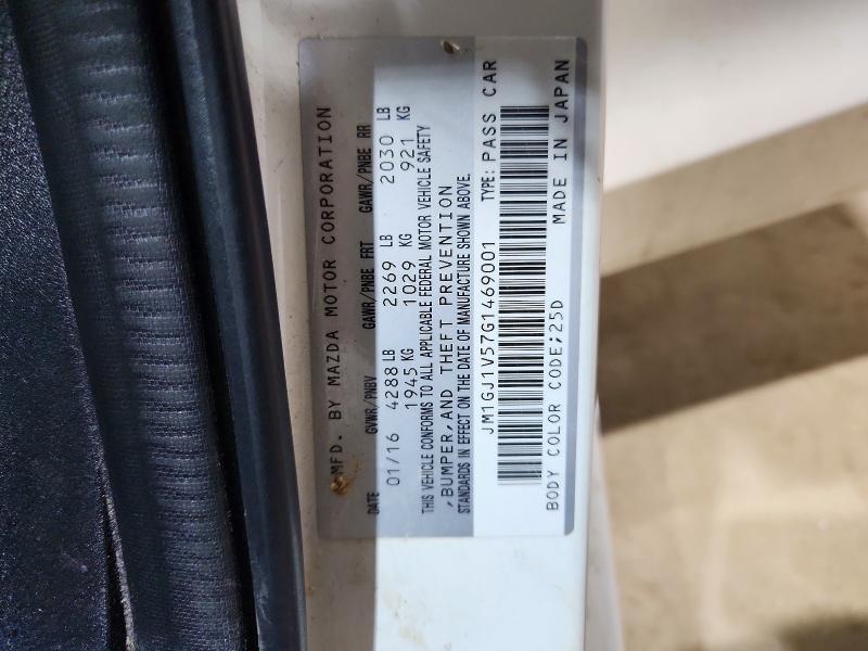 Aukcja sprzedaży 2016 Mazda 6, vin: JM1GJ1V57G1469001, numer aukcji: 47808146