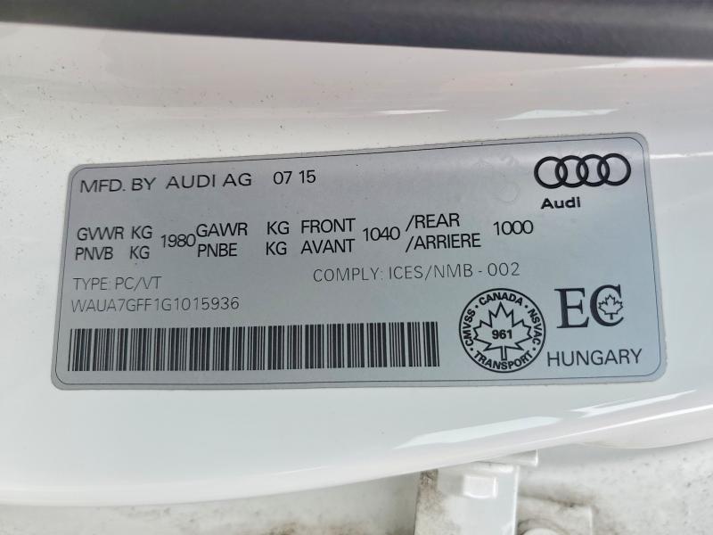 Продажа на аукционе авто 2016 Audi A3, vin: WAUA7GFF1G1015936, номер лота: 78088385