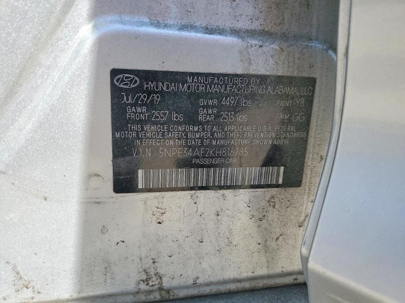 2019 Hyundai Sonata მანქანა იყიდება აუქციონზე, vin: 5NPE34AF2KH816785, აუქციონის ნომერი: 47826706