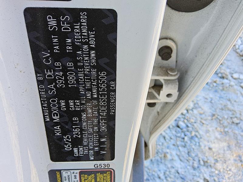 Продажа на аукционе авто 2025 Kia K4, vin: 3KPFT4DE8SE156506, номер лота: 46222526