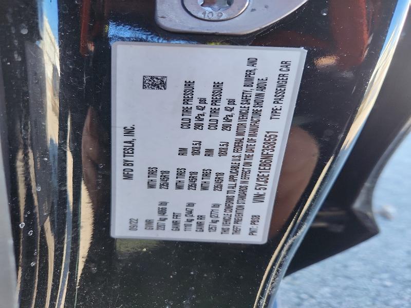 Продаж на аукціоні авто 2022 Tesla Model 3, vin: 5YJ3E1EB6NF358551, номер лоту: 41636346