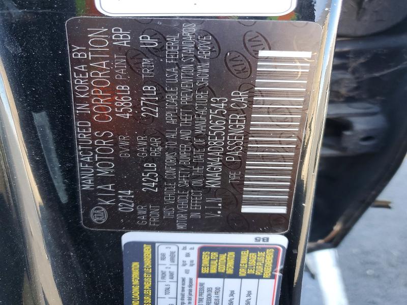 Aukcja sprzedaży 2014 Kia Optima, vin: KNAGN4AD8E5067543, numer aukcji: 47615386