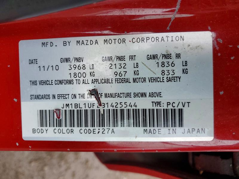 79188625 :رقم المزاد ، JM1BL1UF2B1425544 vin ، 2011 Mazda 3 مزاد بيع