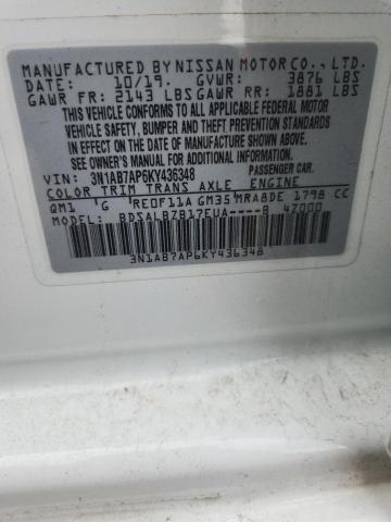 Aukcja sprzedaży 2019 Nissan Sentra, vin: 3N1AB7AP6KY436348, numer aukcji: 46178266
