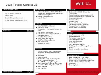 Продажа на аукционе авто 2025 Toyota Corolla, vin: 5YFB4MDE3SP300683, номер лота: 47952036