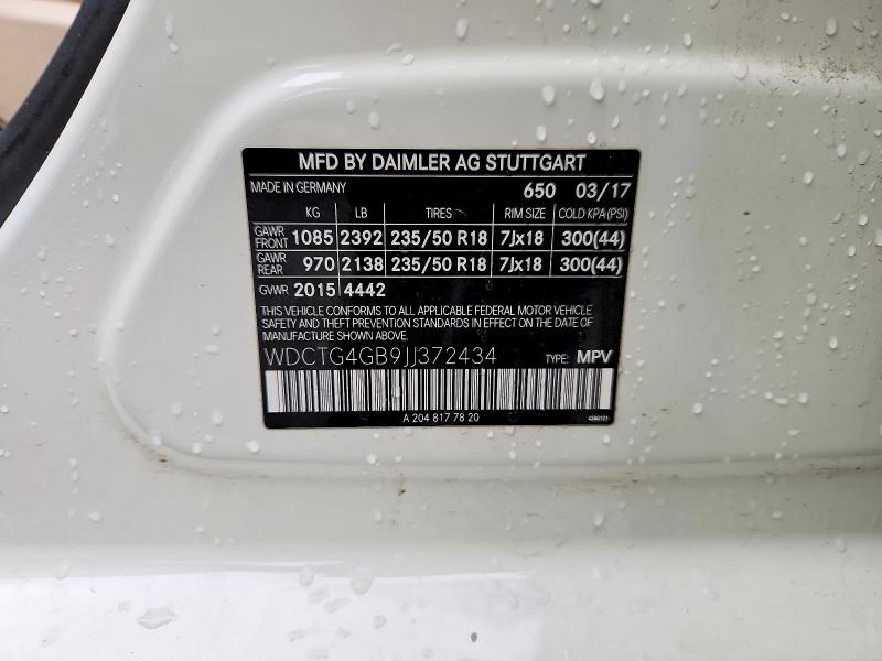 Продажа на аукционе авто 2018 Mercedes-benz Gla, vin: WDCTG4GB9JJ372434, номер лота: 79664235