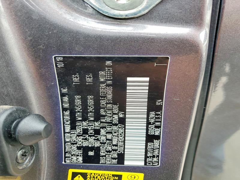 2019 Toyota Highlander მანქანა იყიდება აუქციონზე, vin: 5TDZZRFH2KS298517, აუქციონის ნომერი: 42045526