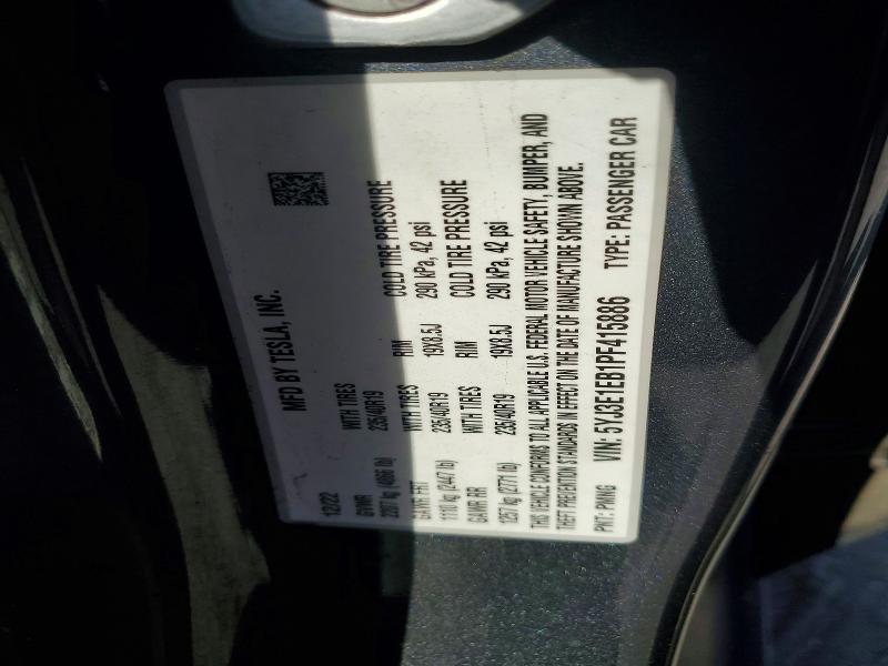 Продажа на аукционе авто 2023 Tesla Model 3, vin: 5YJ3E1EB1PF415886, номер лота: 47073786