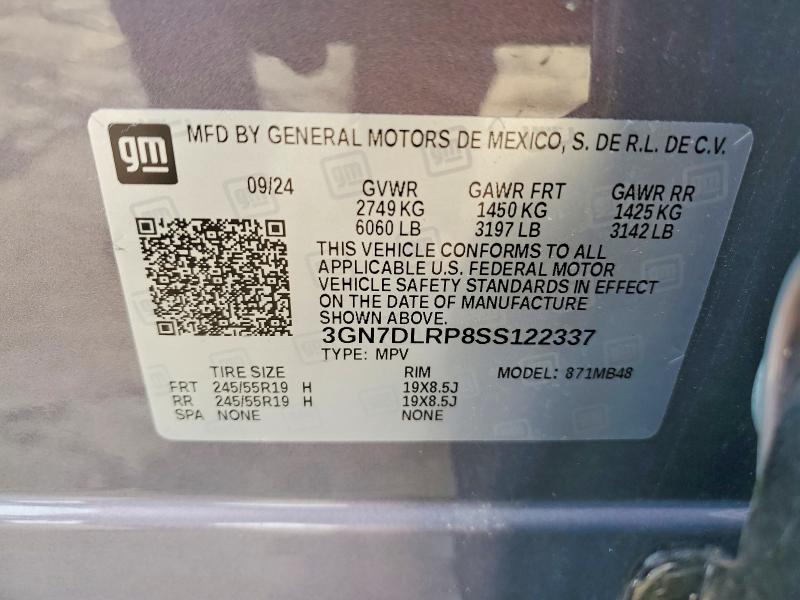 Aukcja sprzedaży 2025 Chevrolet Equinox, vin: 3GN7DLRP8SS122337, numer aukcji: 41707856