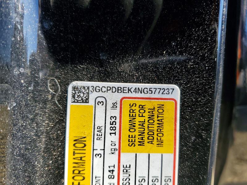 46915866 :رقم المزاد ، 3GCPDBEK4NG577237 vin ، 2022 Chevrolet Silverado مزاد بيع