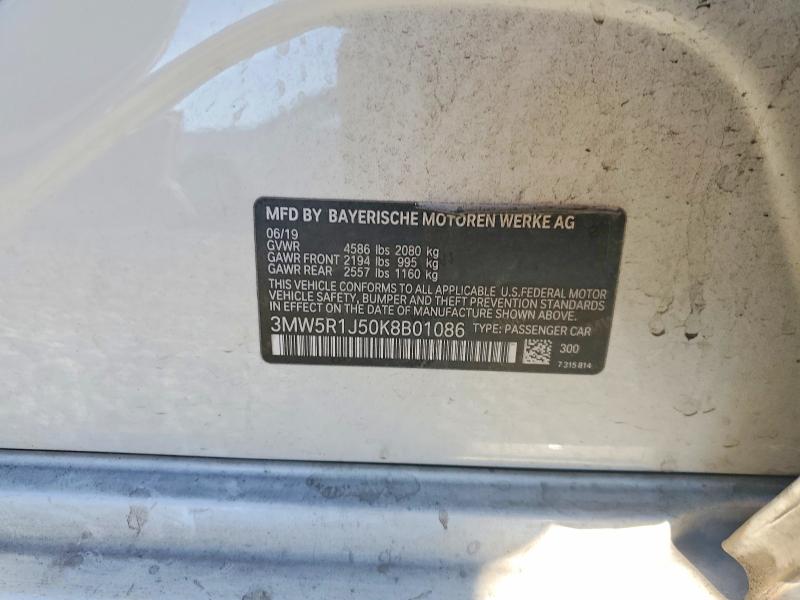 Продажа на аукционе авто 2019 Bmw 330i, vin: 3MW5R1J50K8B01086, номер лота: 47574886