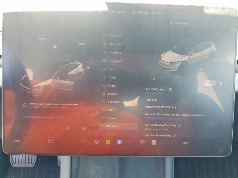 Продаж на аукціоні авто 2025 Tesla Model 3, vin: 5YJ3E1EA2SF031342, номер лоту: 45459356