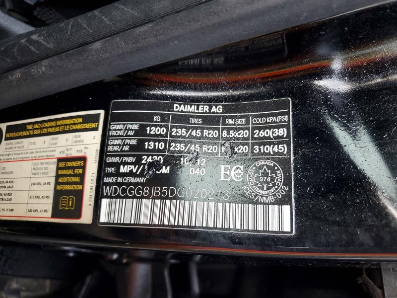 46373166 :رقم المزاد ، WDCGG8JB5DG020213 vin ، 2013 Mercedes-benz Glk مزاد بيع