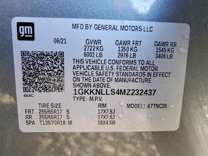 Продажа на аукционе авто 2021 Gmc Acadia, vin: 1GKKNLLS4MZ232437, номер лота: 47393286