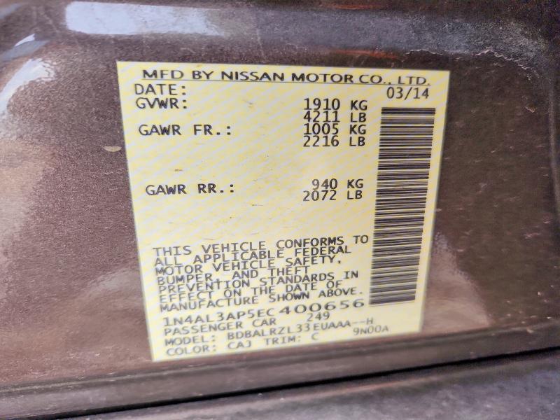 Продаж на аукціоні авто 2014 Niss Altima, vin: 1N4AL3AP5EC400656, номер лоту: 79737105