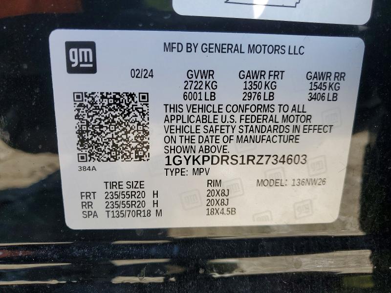 Продажа на аукционе авто 2024 Cadillac Xt6, vin: 1GYKPDRS1RZ734603, номер лота: 79721225