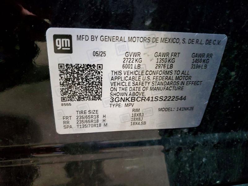 Продаж на аукціоні авто 2025 Chevrolet Blazer, vin: 3GNKBCR41SS222544, номер лоту: 46373766