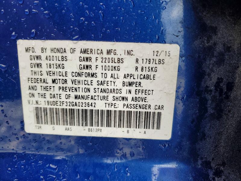Aukcja sprzedaży 2016 Acura Ilx, vin: 19UDE2F32GA023642, numer aukcji: 79619195