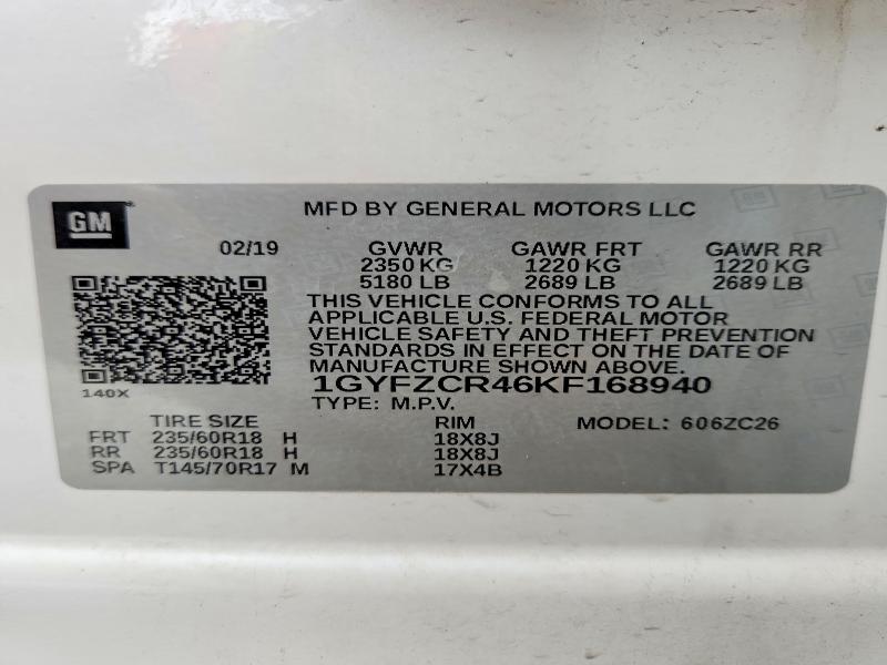 Продаж на аукціоні авто 2019 Cadillac Xt4, vin: 1GYFZCR46KF168940, номер лоту: 79352565