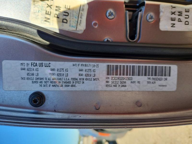 Продажа на аукционе авто 2016 Chrysler 300c, vin: 2C3CCAEG2GH123633, номер лота: 46010286