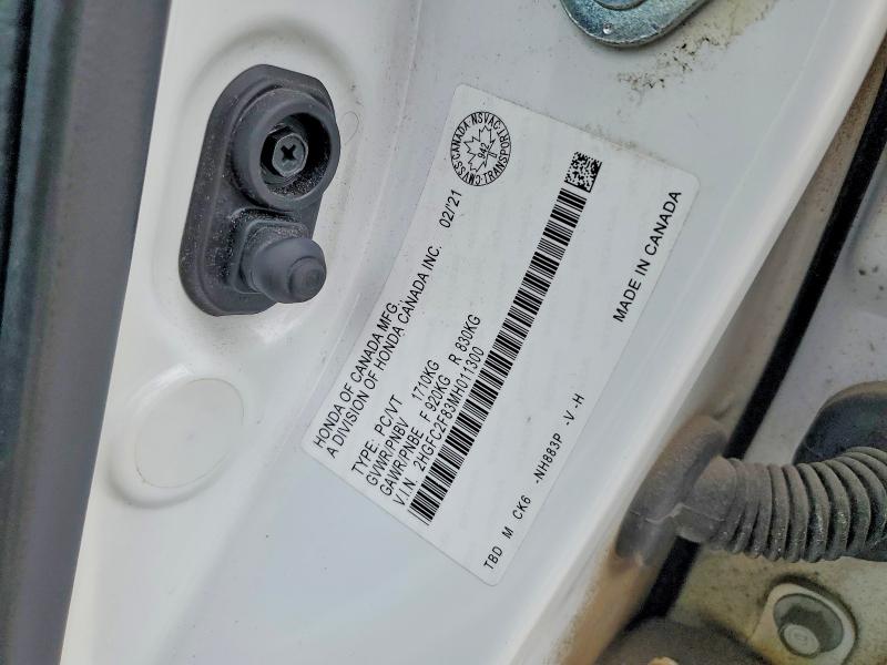 Продажа на аукционе авто 2021 Honda Civic, vin: 2HGFC2F83MH011300, номер лота: 47594486
