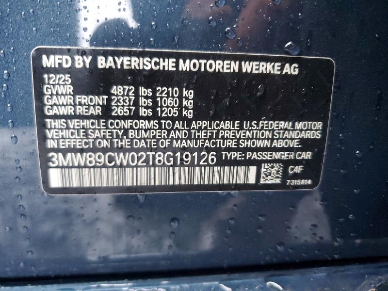 Aukcja sprzedaży 2026 Bmw 330xi, vin: 3MW89CW02T8G19126, numer aukcji: 79975015