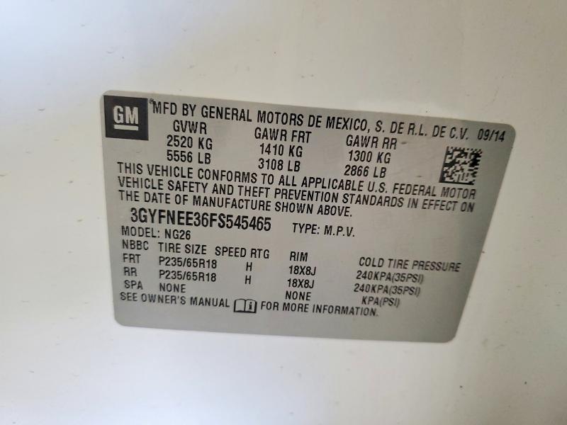 Продажа на аукционе авто 2015 Cadillac Srx, vin: 3GYFNEE36FS545465, номер лота: 47139496