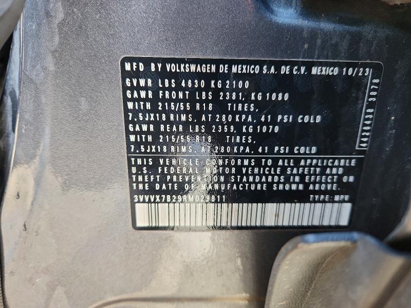 Продаж на аукціоні авто 2024 Volkswagen Taos, vin: 3VVVX7B29RM029811, номер лоту: 47086886