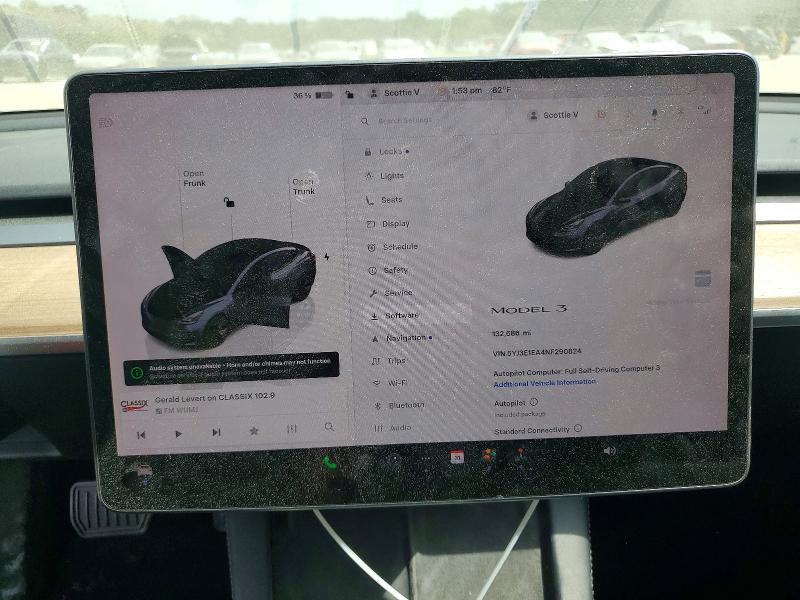 2022 Tesla Model 3 მანქანა იყიდება აუქციონზე, vin: 5YJ3E1EA4NF290824, აუქციონის ნომერი: 48177306