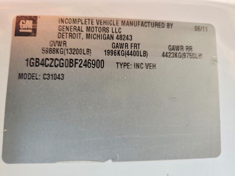 2011 Chevrolet Silverado მანქანა იყიდება აუქციონზე, vin: 1GB4CZCG0BF246900, აუქციონის ნომერი: 78127045
