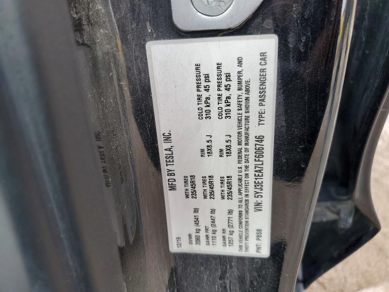 41848496 :رقم المزاد ، 5YJ3E1EA7LF606746 vin ، 2020 Tesla Model 3 مزاد بيع