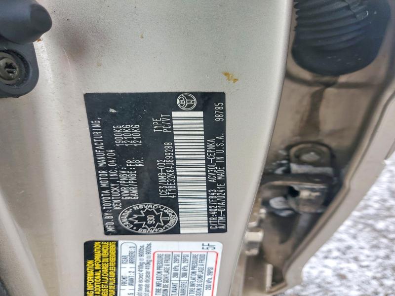 46667016 :رقم المزاد ، 4T1BE32K84U899288 vin ، 2004 Toyota Camry مزاد بيع