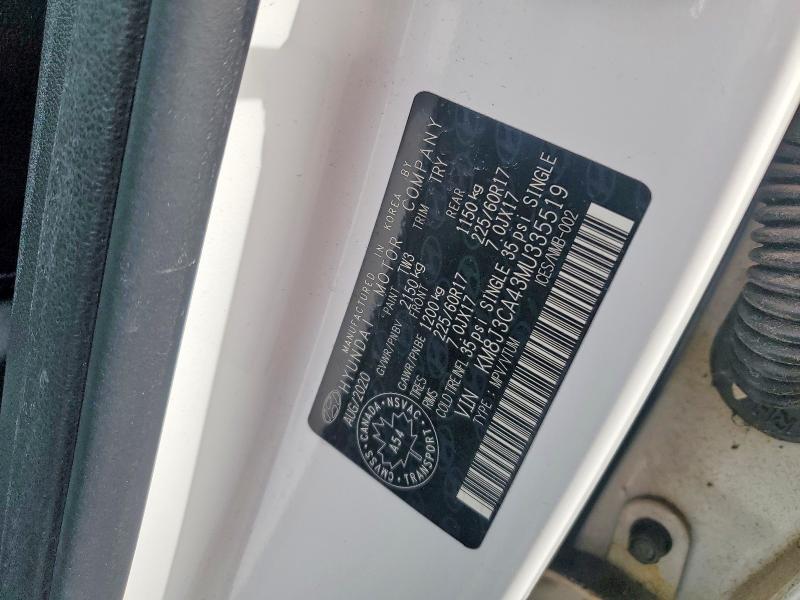 46582316 :رقم المزاد ، KM8J3CA43MU335519 vin ، 2021 Hyundai Tucson مزاد بيع
